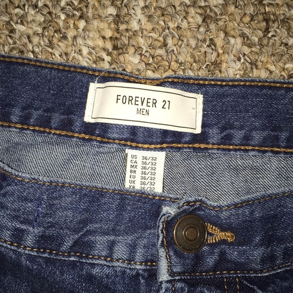 Forever 21 Men 36/32 Slim Fit 100% Cotton Jeans - Picture 3 of 7
